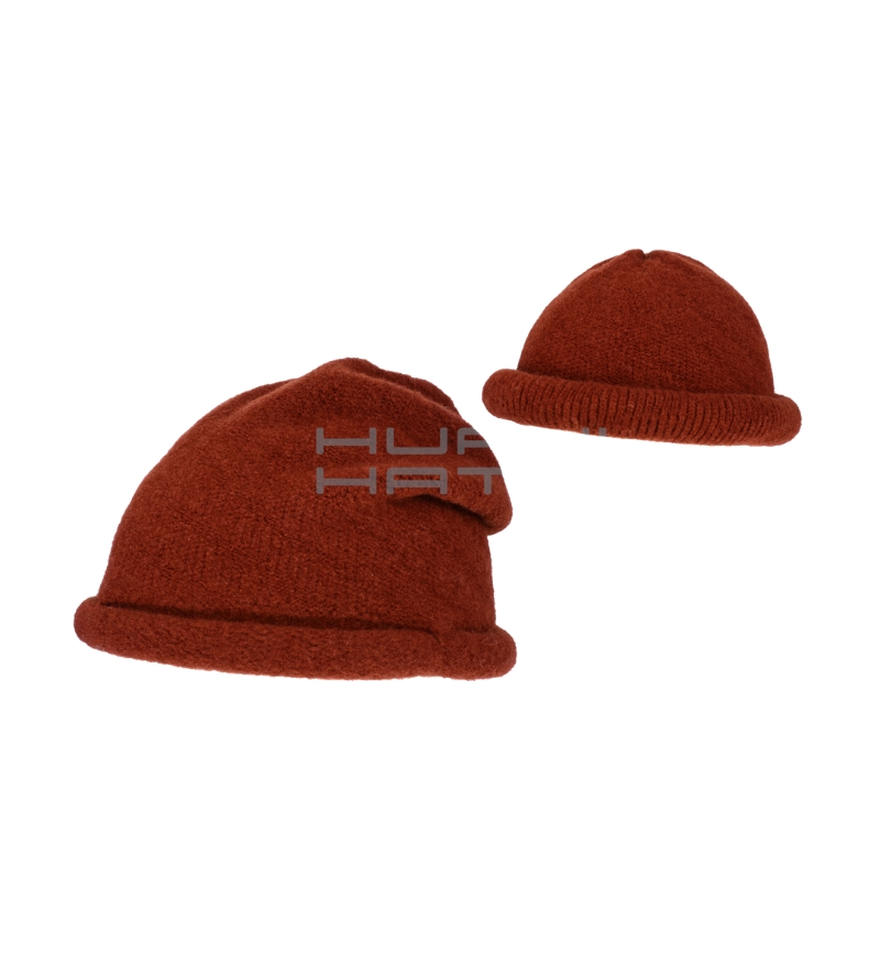 Soft-Knit Rolled-Edge Beanie