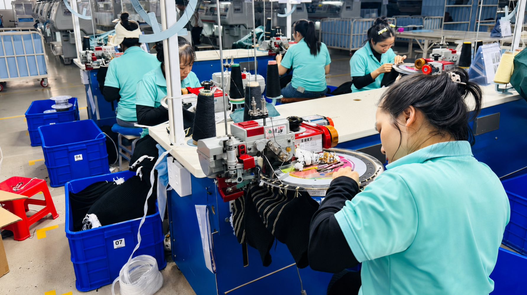 Knitting production line